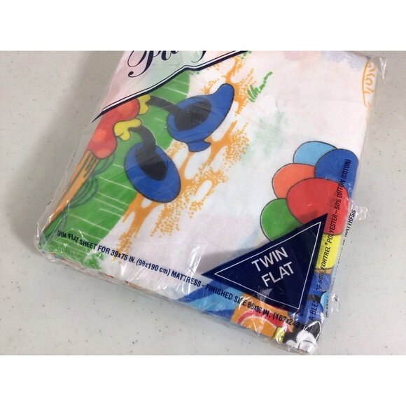 Vintage Pacific Disney Mickey Mouse Twin Fitted Sheet New - Picture 5 of 5